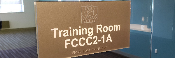 Custom Engraved Sign Saying Training Room FCCC2-1A