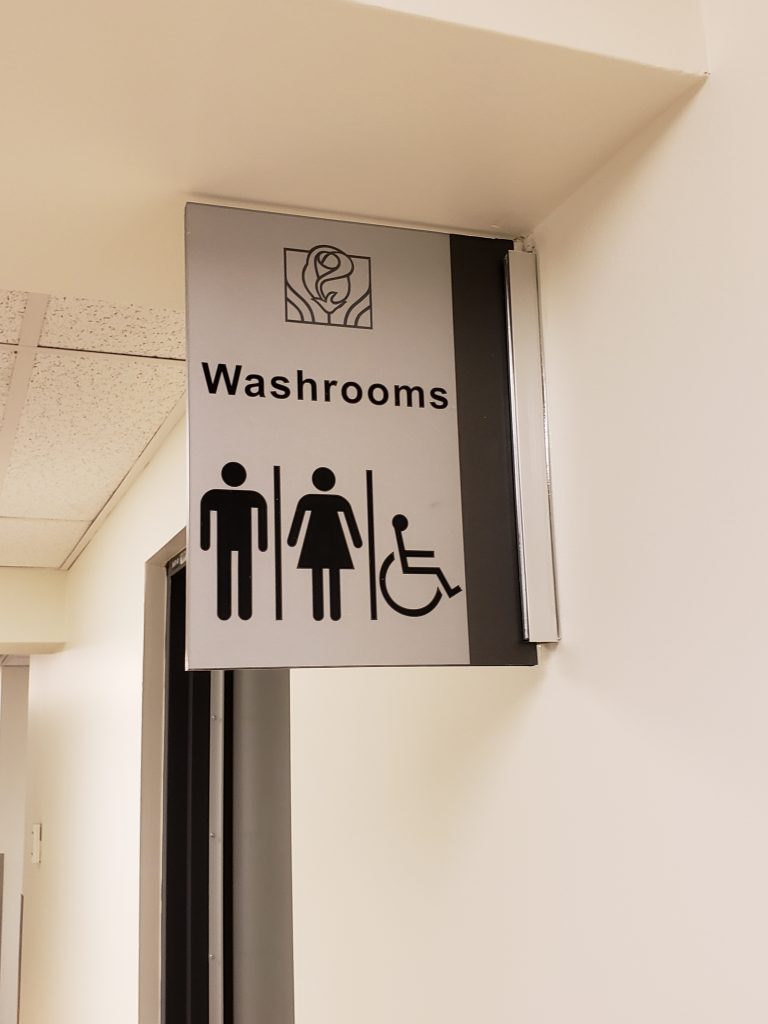 Custom Engraved Washroom Sign