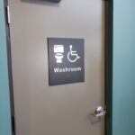 Washroom Sign on Door
