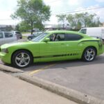 Custom Green Wrapped Car